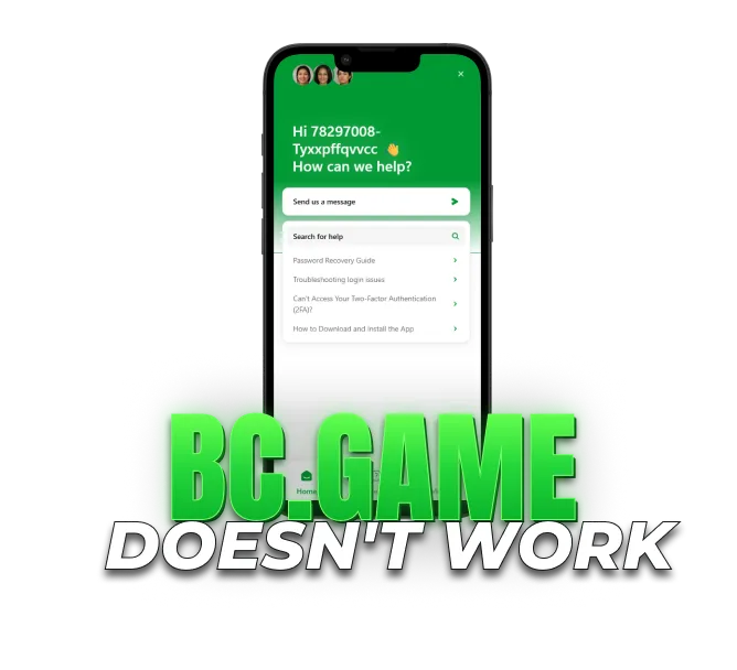 What to do if a BC.GAME promo code does not work, with customer support available on mobile.